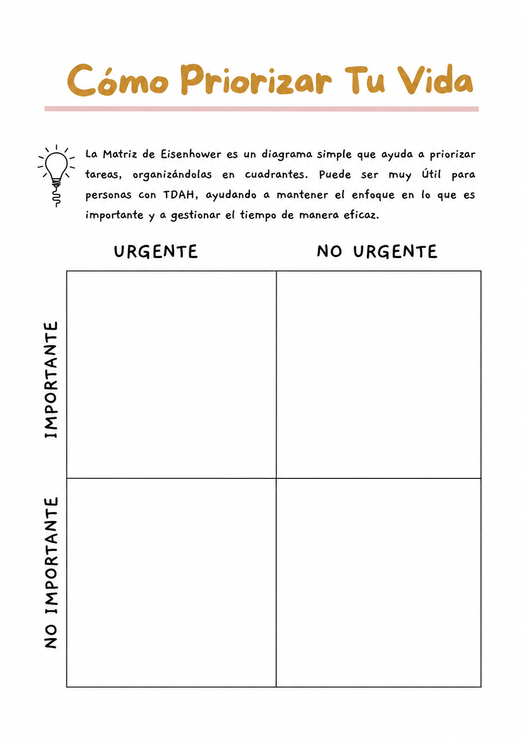 Páginas del planner con consejos y acompañamiento para TDAH