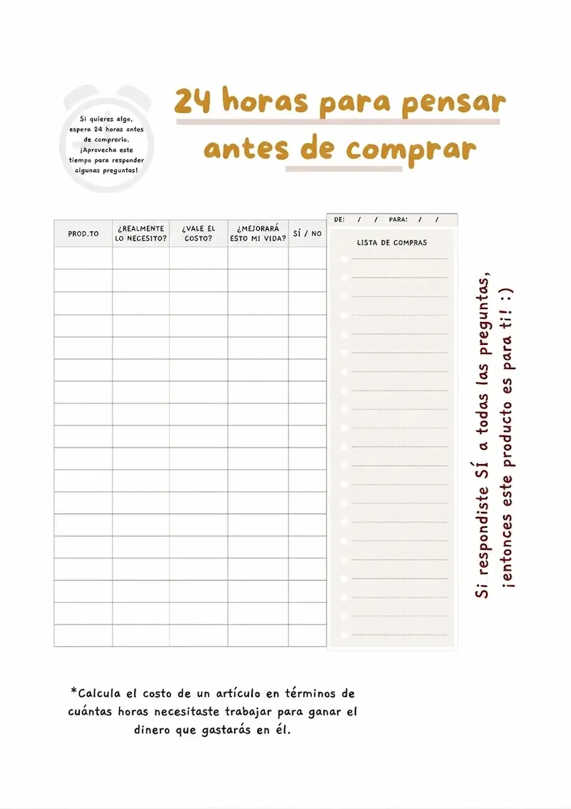 Páginas del planner mostrando modelos únicos para TDAH